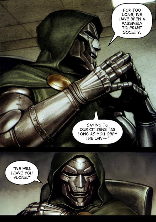 Somehow, it doesn't seem so bad when a comicbook supervillain says it.