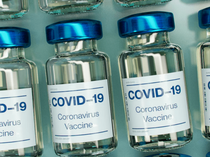 A stock photo of vials of Covid-19 vaccines